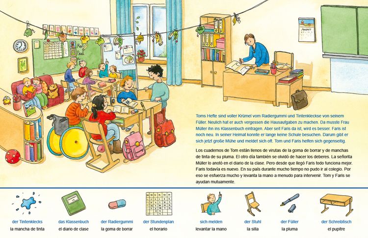 Produktbild: In der Schule (Deutsch-Spanisch)