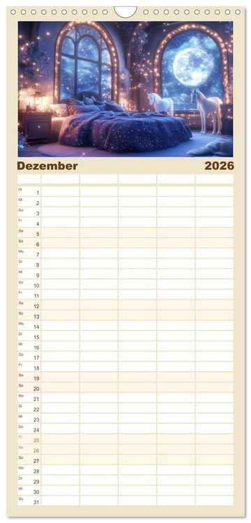 Produktbild: Familienplaner 2026 - Traumhafte Illusionen - Imagin&auml;r und surreal mit 5 Spalten (Wandkalender, 21 x 45 cm) CALVENDO