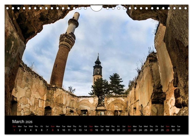 Produktbild: Monuments of Macedonia 2026 (Wall Calendar 2026 DIN A4 landscape), CALVENDO 12 Month Wall Calendar
