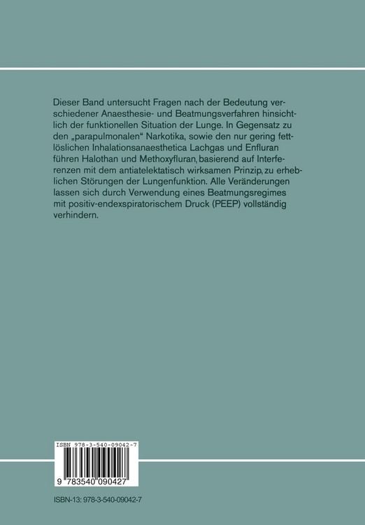 Produktbild: Zur funktionellen Beeinflussung der Lunge durch Anaesthetica