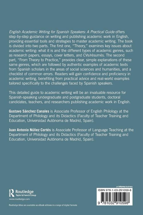 Produktbild: English Academic Writing for Spanish Speakers