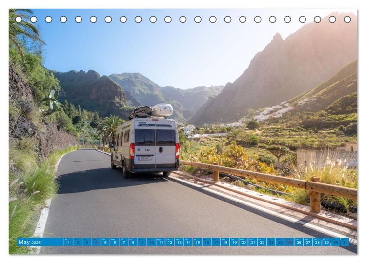 Produktbild: CANARY ISLANDS by CAMPER VAN (Desk Calendar 2026 DIN A5 landscape), CALVENDO 12 Month DeskCalendar
