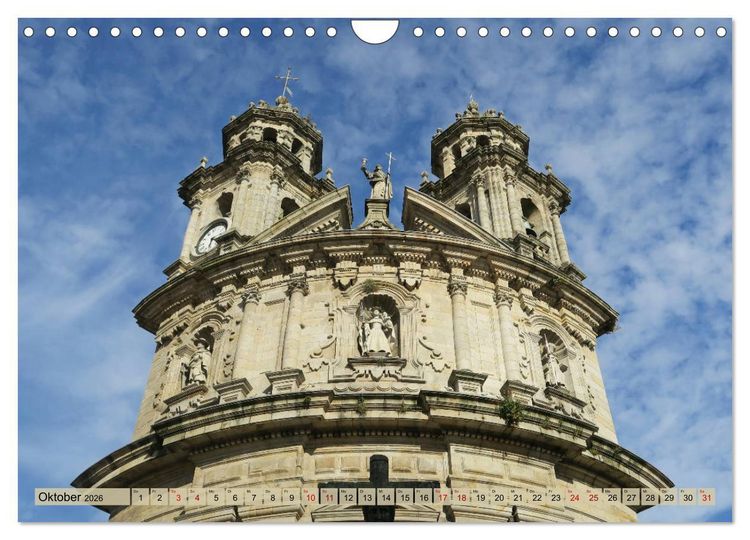 Produktbild: Von Porto nach Santiago de Compostela (Wandkalender 2026 DIN A4 quer), CALVENDO Monatskalender