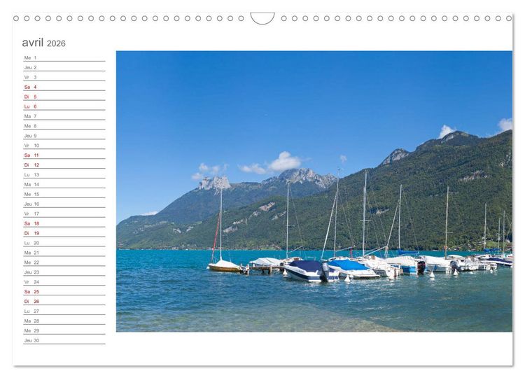 Produktbild: Coup d'&oelig;il sur le Lac d'Annecy (Calendrier mural 2026 DIN A3 vertical), CALVENDO calendrier mensuel