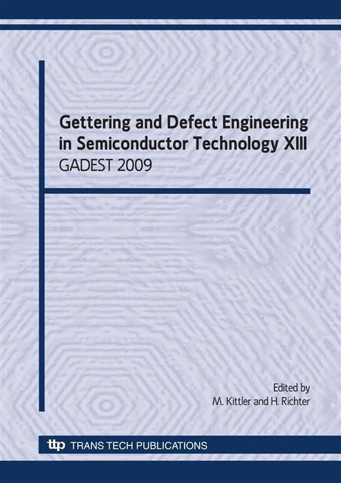 Produktbild: Gettering and Defect Engineering in Semiconductor Technology XIII