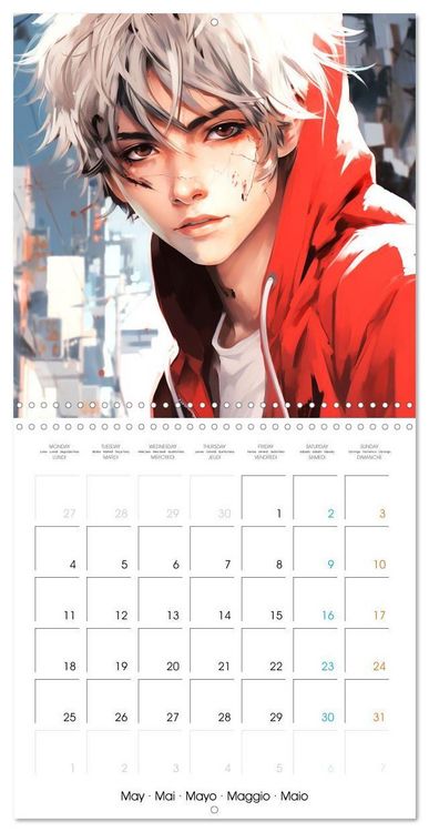 Produktbild: Manga boys (Calendrier mural carr&eacute; 2026 30x30 cm) Calendrier double avec une page pour vos prises de notes
