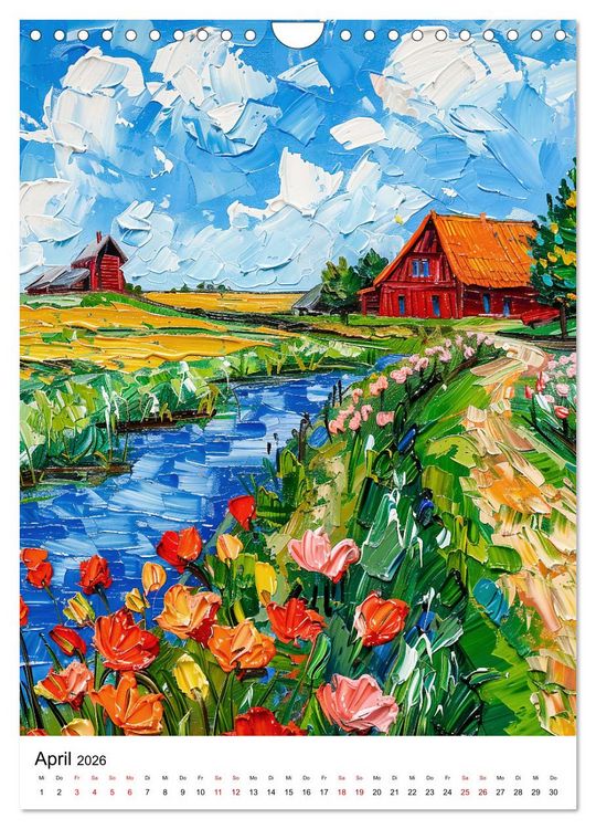 Produktbild: Niederl&auml;ndische Impressionen - Lebensgef&uuml;hl zwischen Tulpen, Windm&uuml;hlen und Grachten (Wandkalender 2026 DIN A4 hoch), CALVENDO Monatskalender
