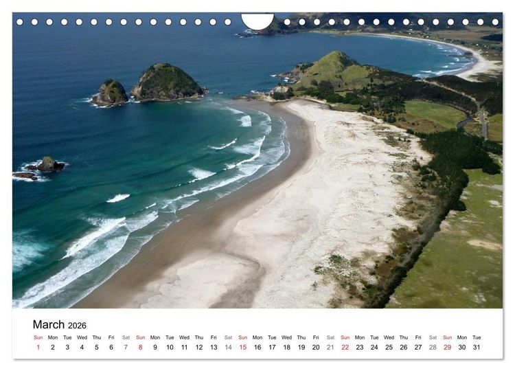 Produktbild: New Zealand's Stunning Coastline (Wall Calendar 2026 DIN A4 landscape), CALVENDO 12 Month Wall Calendar