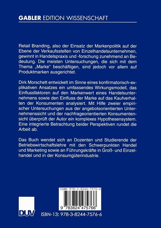 Produktbild: Retail Branding und Integriertes Handelsmarketing