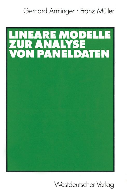 Produktbild: Lineare Modelle zur Analyse von Paneldaten