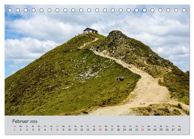 Produktbild: Wandern in den Dolomiten (Tischkalender 2026 DIN A5 quer), CALVENDO Monatskalender