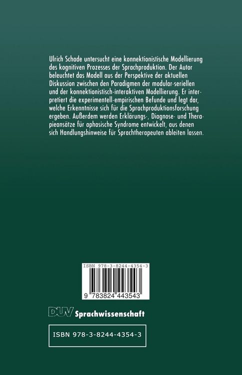 Produktbild: Konnektionistische Sprachproduktion