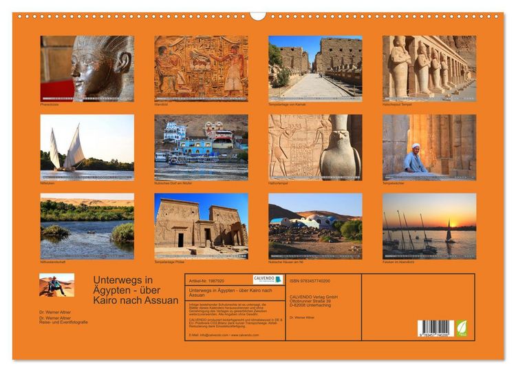 Produktbild: Unterwegs in &Auml;gypten - &uuml;ber Kairo nach Assuan (Wandkalender 2026 DIN A2 quer), CALVENDO Monatskalender
