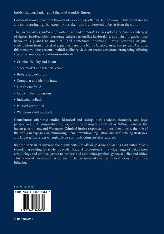 Produktbild: International Handbook of White-Collar and Corporate Crime