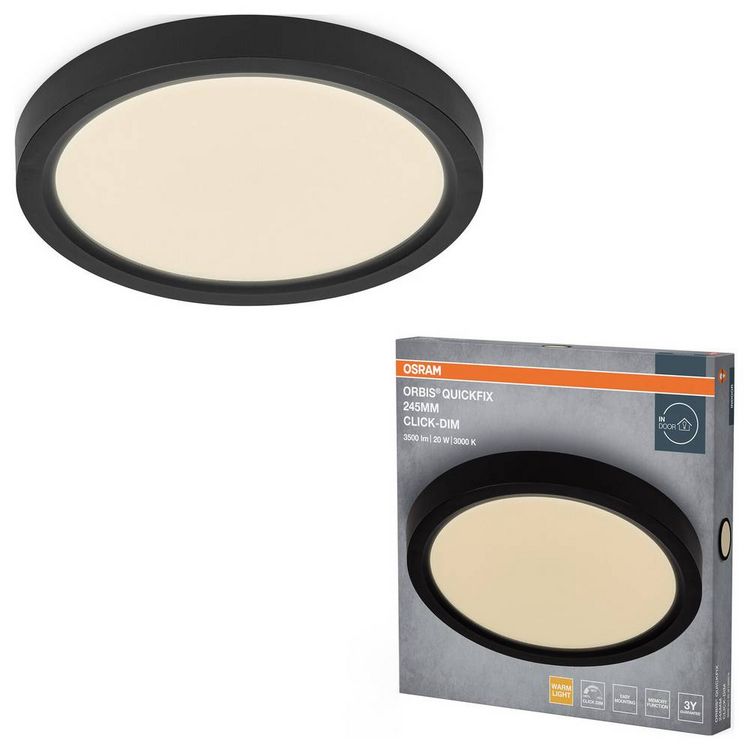 Produktbild: OSRAM HOMELIGHTING 4099854604126 Deckenleuchte, LED-Deckenleuchte Schwarz