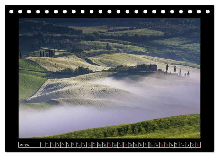 Produktbild: Toskana - Die Magie des Val d'Orcia (Tischkalender 2026 DIN A5 quer), CALVENDO Monatskalender