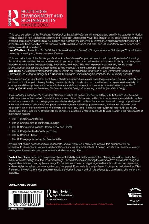 Produktbild: Routledge Handbook of Sustainable Design