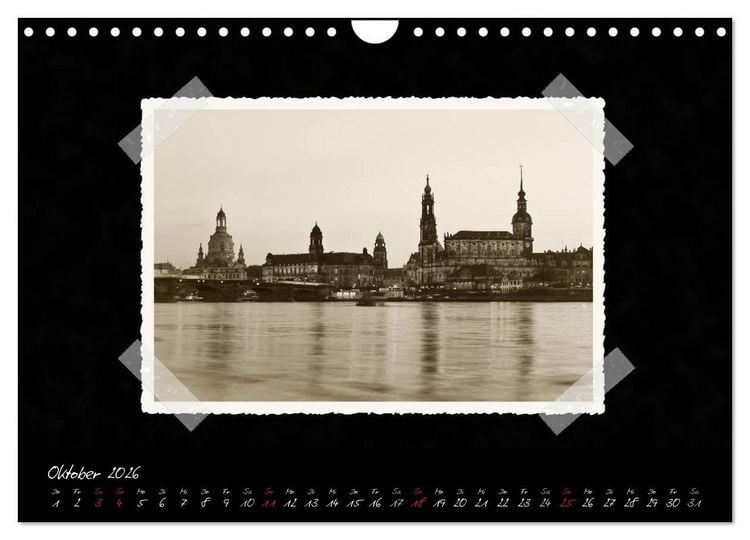 Produktbild: Dresden - Ein Kalender mit Fotografien wie aus einem alten Fotoalbum (Wandkalender 2026 DIN A4 quer), CALVENDO Monatskalender
