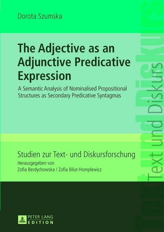 Produktbild: The Adjective as an Adjunctive Predicative Expression