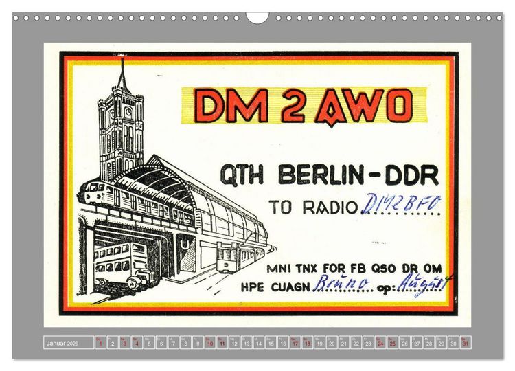 Produktbild: Amateurfunk in Ost-Berlin (Wandkalender 2026 DIN A3 quer), CALVENDO Monatskalender