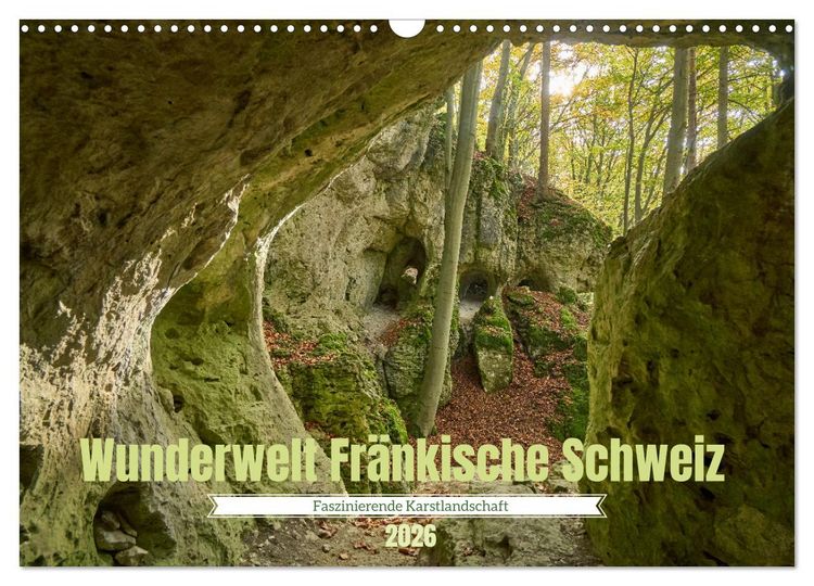 Produktbild: Wunderwelt Fr&auml;nkische Schweiz (Wandkalender 2026 DIN A3 quer), CALVENDO Monatskalender