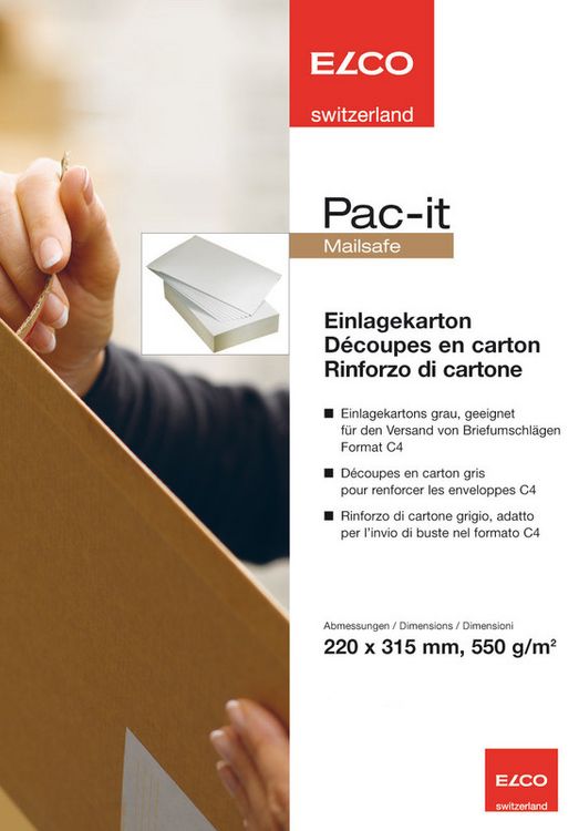 Produktbild: Einlagekarton f&uuml;r C4 grau