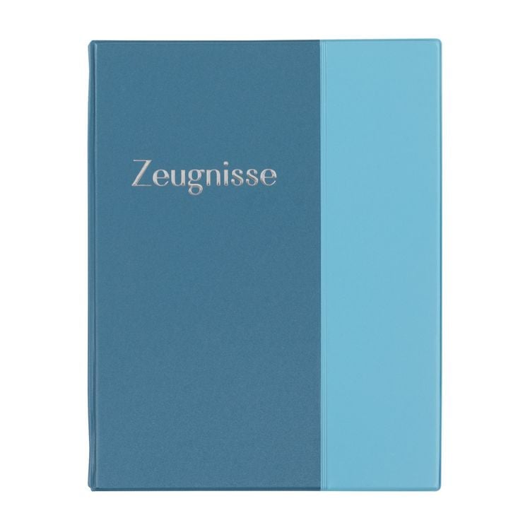 Produktbild: Idena Zeugnismappe Ringbuch mit 10 Klarsichth&uuml;llen 100&micro; pastell blau DIN A4