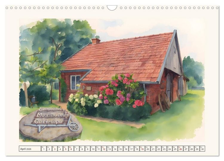 Produktbild: Von S&uuml;d nach Nord durch's Emsland (Wandkalender 2026 DIN A3 quer), CALVENDO Monatskalender