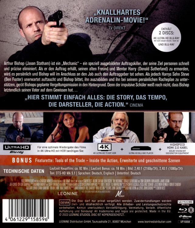 Produktbild: The Mechanic (4K Ultra HD) (+ Blu-ray)