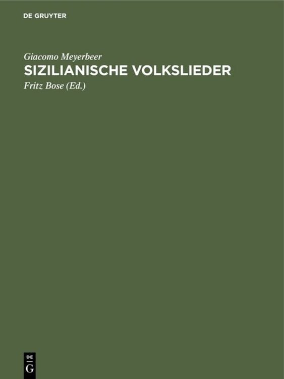 Produktbild: Sizilianische Volkslieder