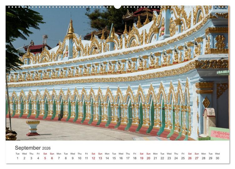 Produktbild: Life in Myanmar, Burma (High Quality Premium Wall Calendar 2026 DIN A2 landscape),CALVENDO 12 Month Wall Calendar