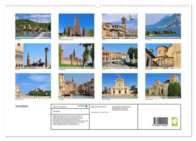 Produktbild: Venetien (hochwertiger Premium Wandkalender 2026 DIN A2 quer), Kunstdruck in Hochglanz
