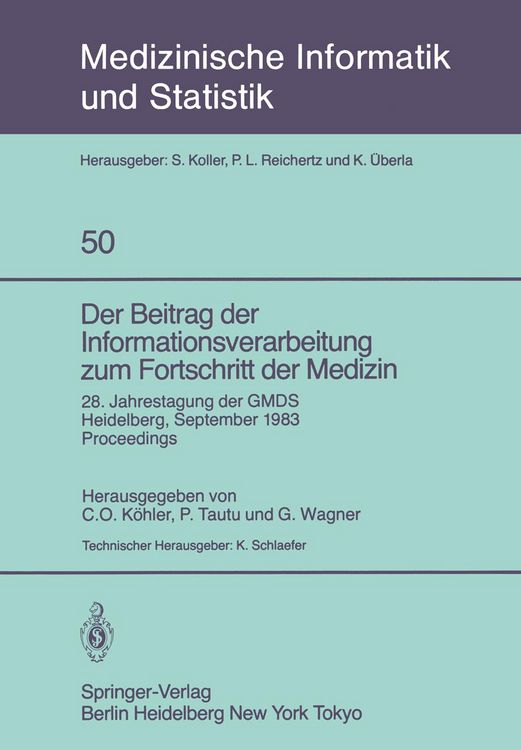 Produktbild: Der Beitrag der Informationsverarbeitung zum Fortschritt der Medizin