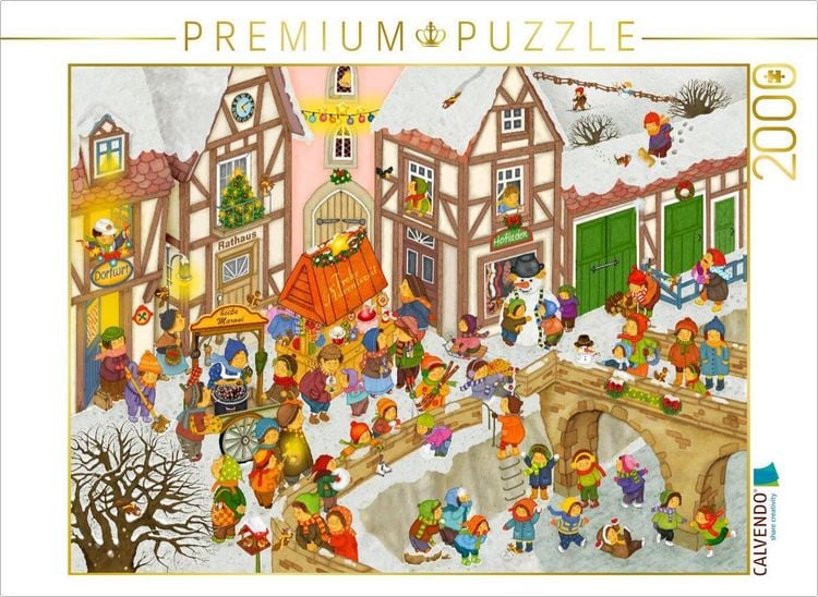 Produktbild: CALVENDO Puzzle Mein Dorf im Winter | 2000 Teile Lege-Gr&ouml;&szlig;e 90x67cm Foto-Puzzle f&uuml;r gl&uuml;ckliche Stunden