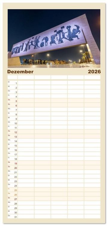 Produktbild: Familienplaner 2026 - Irak - Zwischen Stolz und Ver&auml;nderung mit 5 Spalten (Wandkalender, 21 x 45 cm) CALVENDO