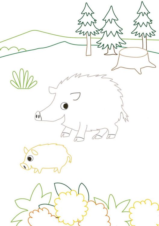 Produktbild: Ausmalbilder f&uuml;r Kita-Kinder: Mein erstes gro&szlig;es Zauber-Malbuch: Tiere