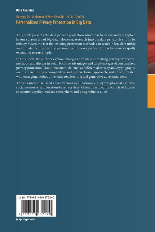 Produktbild: Personalized Privacy Protection in Big Data