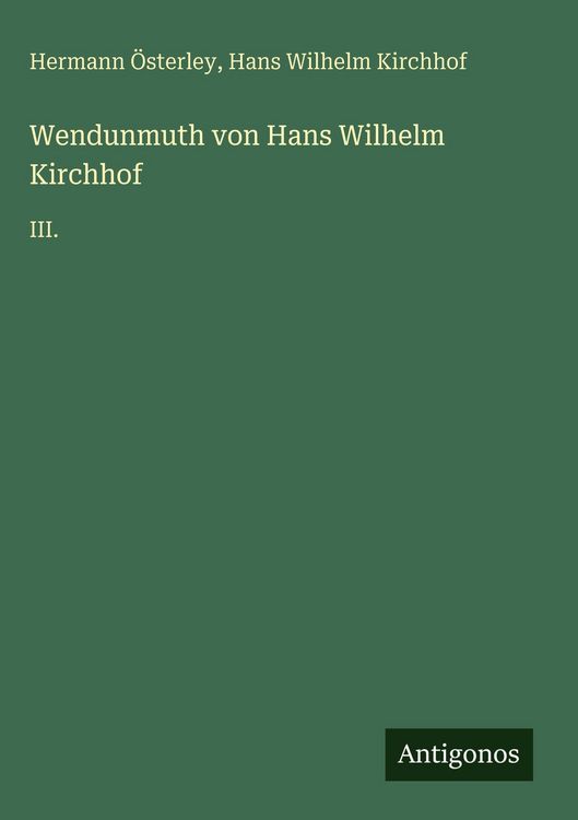 Produktbild: Wendunmuth von Hans Wilhelm Kirchhof