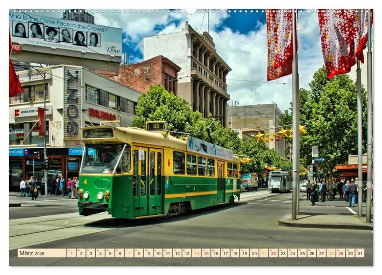Produktbild: Durch die Welt mit der Stra&szlig;enbahn (Wandkalender 2026 DIN A2 quer), CALVENDO Monatskalender