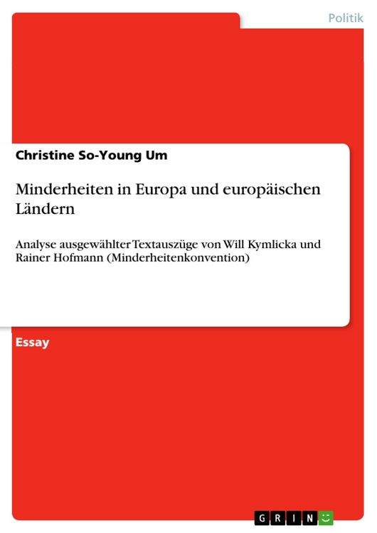 Produktbild: Minderheiten in Europa und europ&auml;ischen L&auml;ndern