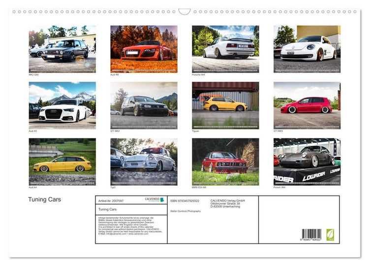 Produktbild: Tuning Cars (Wandkalender 2026 DIN A2 quer), CALVENDO Monatskalender