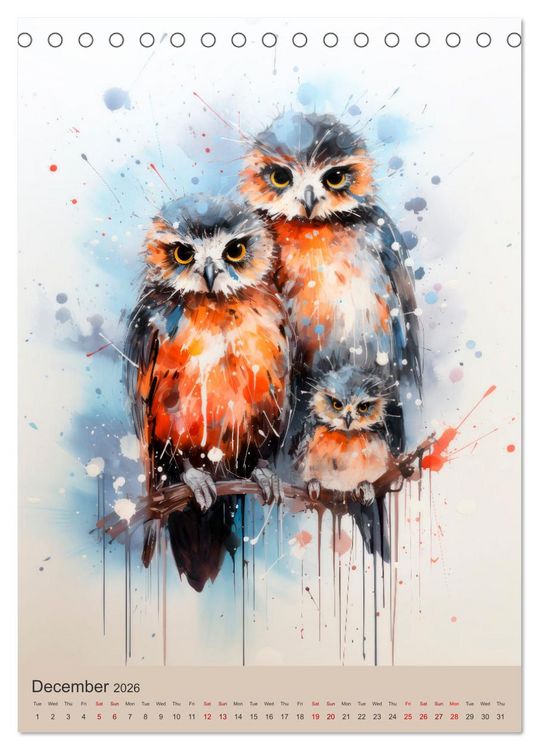 Produktbild: Cute animal families (Desk Calendar 2026 DIN A5 portrait), CALVENDO 12 Month DeskCalendar