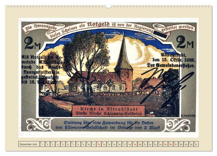 Produktbild: Gru&szlig; aus Alt-Rahlstedt (hochwertiger Premium Wandkalender 2026 DIN A2 quer), Kunstdruck in Hochglanz