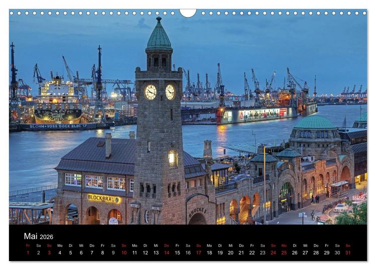 Produktbild: Hamburger Hafen (Wandkalender 2026 DIN A3 quer), CALVENDO Monatskalender