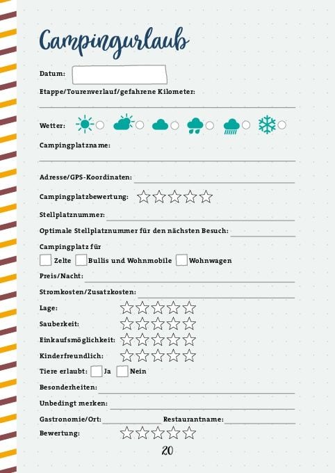 Produktbild: Unterwegs: Camping-Logbuch