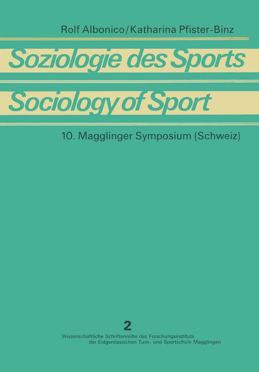 Produktbild: Soziologie des Sports / Sociology of Sport