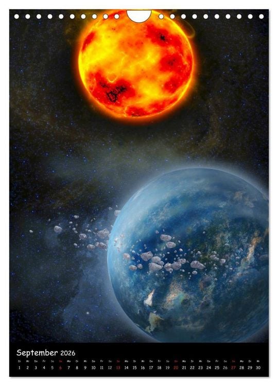 Produktbild: Die Welt der Planeten (Wandkalender 2026 DIN A4 hoch), CALVENDO Monatskalender