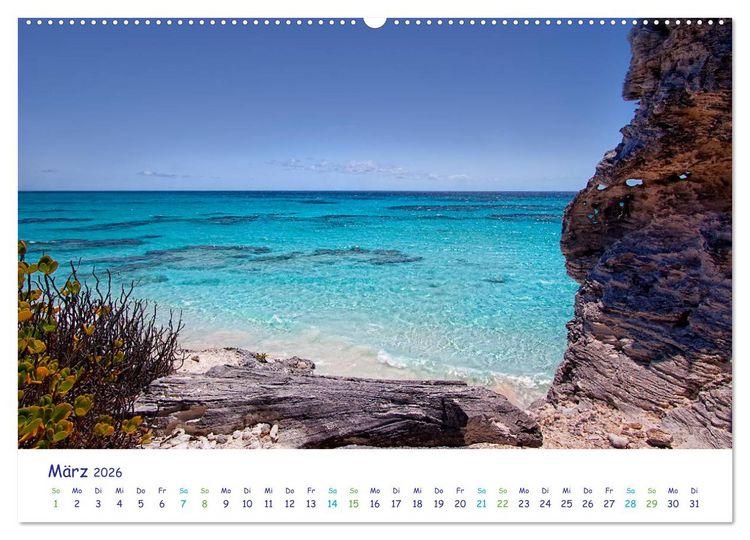 Produktbild: Bahamas-Eleuthera unterwegs am Lighthouse Beach (hochwertiger Premium Wandkalender 2026 DIN A2 quer), Kunstdruck in Hochglanz