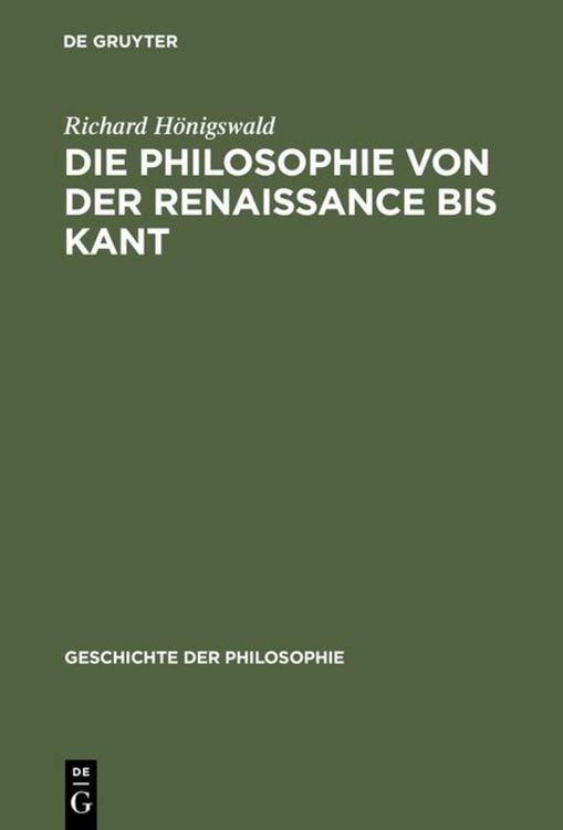 Produktbild: Die Philosophie von der Renaissance bis Kant