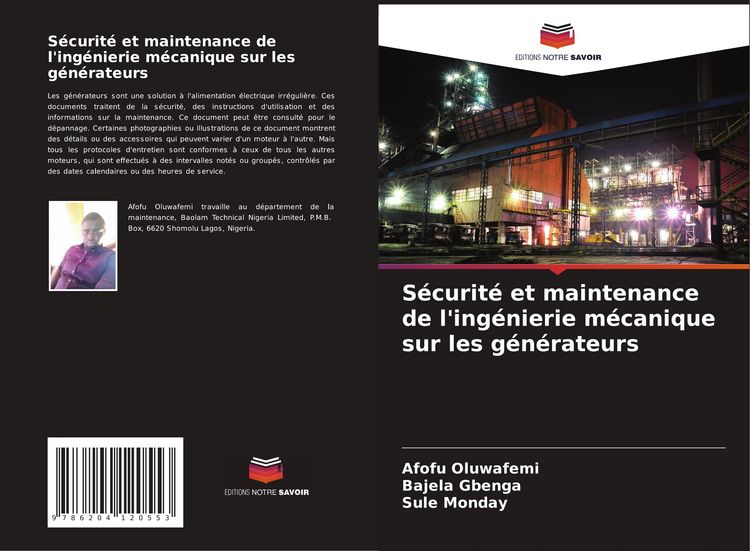 Produktbild: S&eacute;curit&eacute; et maintenance de l'ing&eacute;nierie m&eacute;canique sur les g&eacute;n&eacute;rateurs